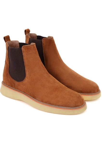 Ndari Taba Erkek Lastikli Süet Deri Chelsea Bot