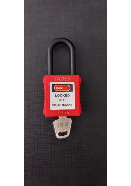 Eked BD-G11 Kilit 38 mm Plastik Çene Emniyetli Asma Kilit Kırmızı
