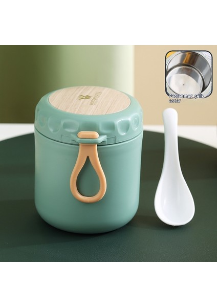 Ins Ahşap Tahıl 304 Paslanmaz Çelik Çorba Bardağı Öğrenci Kahvaltı Fincan Süt Fincan Açık Ofis Salata Taşınabilir Çorba ve Lapa Çorba Can (Ücretsiz Yalıtımlı Çanta) (Yurt Dışından) fiyatları