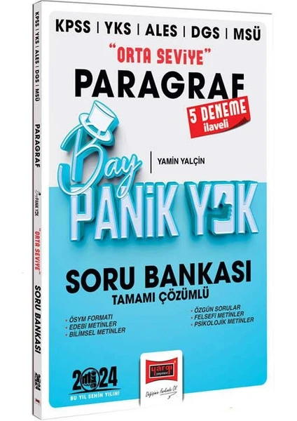 Yargı Yayınevi 2024 KPSS YKS MSÜ Bay Panik Yok Paragraf Orta Seviye Tamamı Çözümlü Soru Bankası