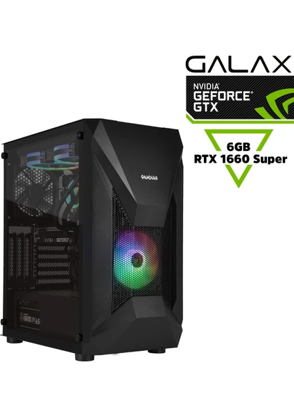 Pg-Gamdıas Ryzen 5500 / GALAX 1660 Super / 16GB / 512NVME /500W / W11 Pro