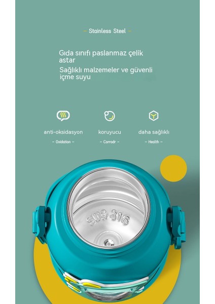 Yeni Yüksek Görünümlü Taşınabilir Çocuk Termos Bardak Karikatür Termos Pot Öğrenci Askısı 316 Paslanmaz Çelik Hasır Su Bardağı (Yurt Dışından) fırsatları