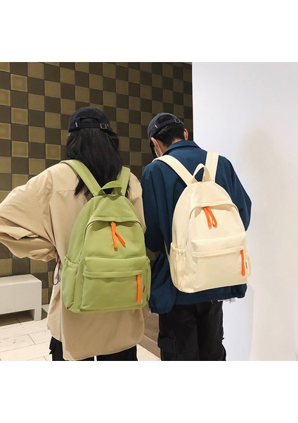 2023 Sonbahar Yeni Büyük Kapasiteli Renk Blok Mektup Retro Sırt Çantası Kore Tarzı Öğrenci Sırt Çantası (Yurt Dışından) fırsatları