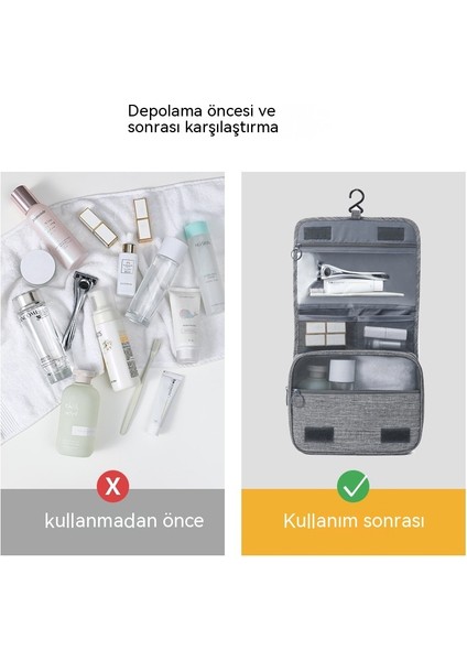 Bir Iş Gezisinde Erkekler ve Kadınlar Için Seyahat Iş Saklama Çantası Taşınabilir Büyük Kapasiteli Yıkama Çantası Asılabilir Kuru ve Islak Ayırma Yıkama Deposu (Yurt Dışından)