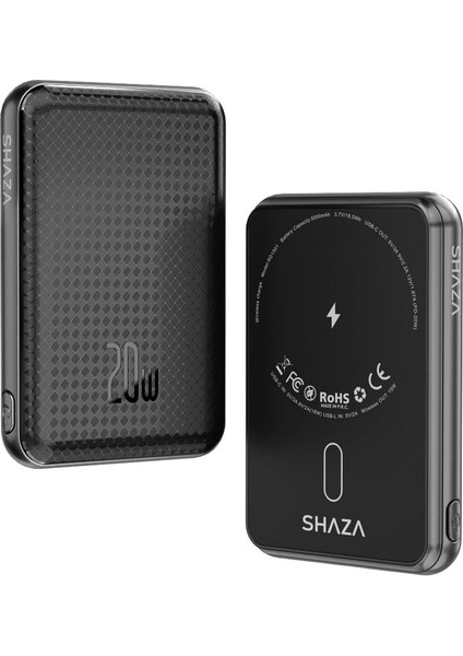 SG1501/BK 5000mAh 15W MagSafe Taşınabilir Powerbank Siyah