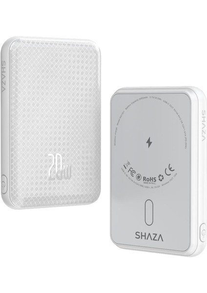 SG1501/WT 5000mAh 15W MagSafe Taşınabilir Powerbank Beyaz