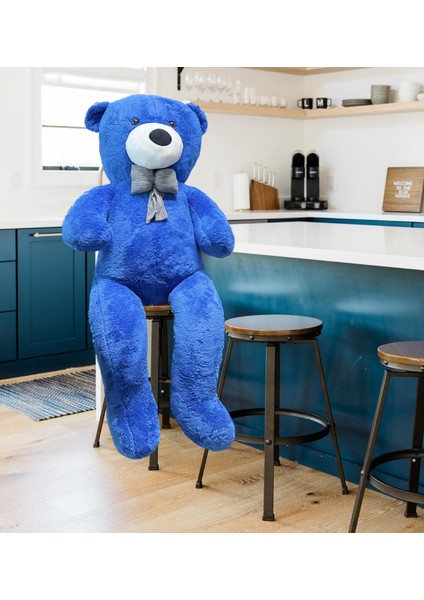 Peluş 120 cm Papyonlu Sevimli Ayı - Sevgiliye Özel % 100 Yerli Pelüş Ayıcık