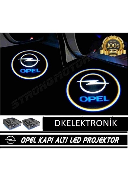 Dk Elektronik Opel Pilli Yapıştırmalı Kapı Altı Led Hayalet Logo 2 Adet