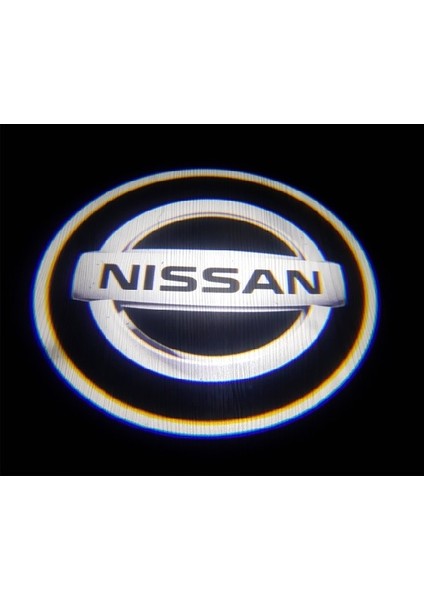 Nissan Araçlar Için Pilli Yapıştırmalı Kapı Altı Led Logo 2 Adet