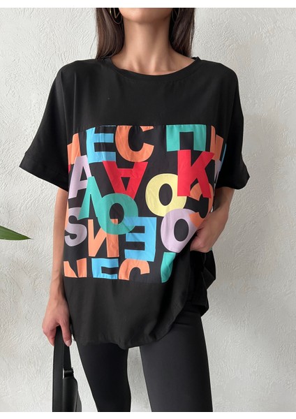 Tam Senin Tarzın Karen Baskılı Oversize Tshirt