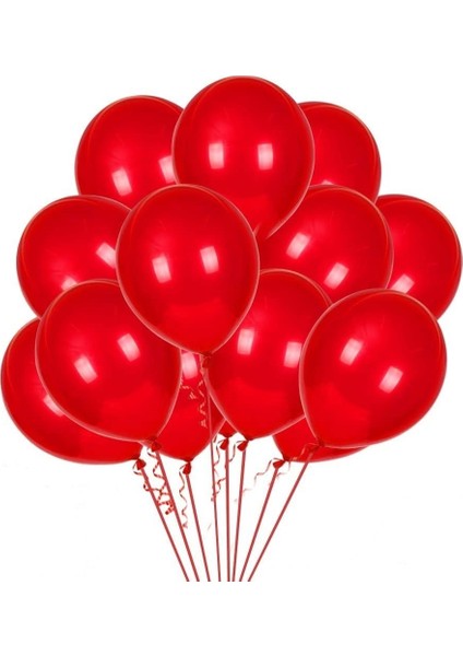 Metalik Kırmızı Balon 10 Lu Paket