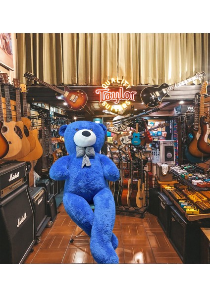 Papyonlu Büyük Peluş Ayıcık 130 cm - % 100 Yerli Pelüş Ayı