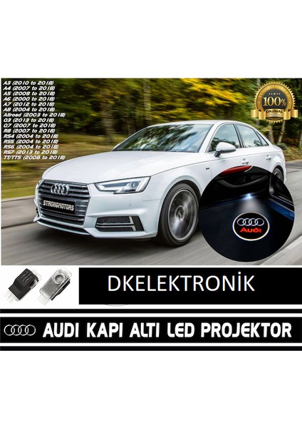 Dk Elektronik Audi Araçlar Için Geçmeli Soketli Kapı Altı Led Log