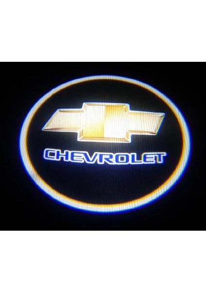 Chevrolet Araçlar Için Pilli Kapı Altı Led Hayalet Logo