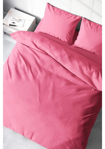 Nivemeshome Şeker Pembe Pamuk Çift Kişilik Nevresimtakımı