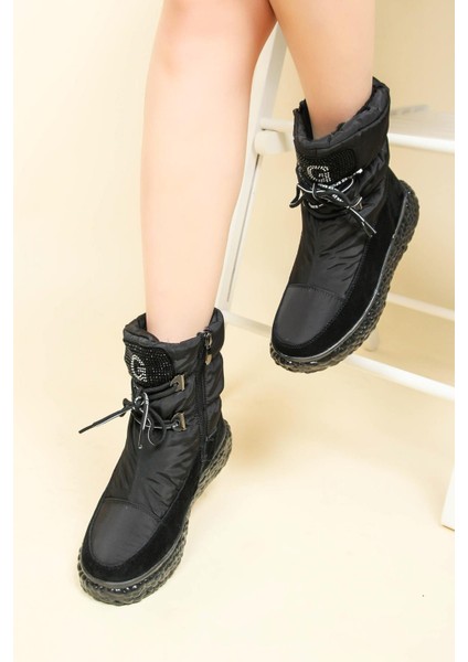 Guja Süet Garnili Şişme Bot Siyah fiyatları