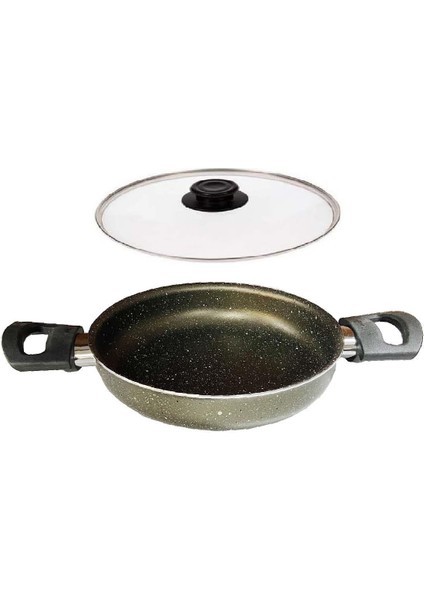 Granit Sahan Cam Kapaklı 20 cm
