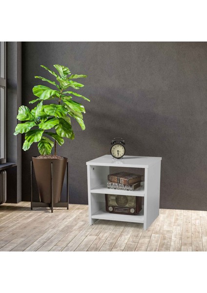 Beyaz Komodin 2 Bölmeli Komodin Modern Komodin Yatak Odası Komodin