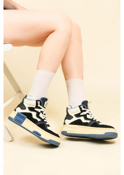 Guja Garnili Kalın Taban Sneakers Siyah indirimleri