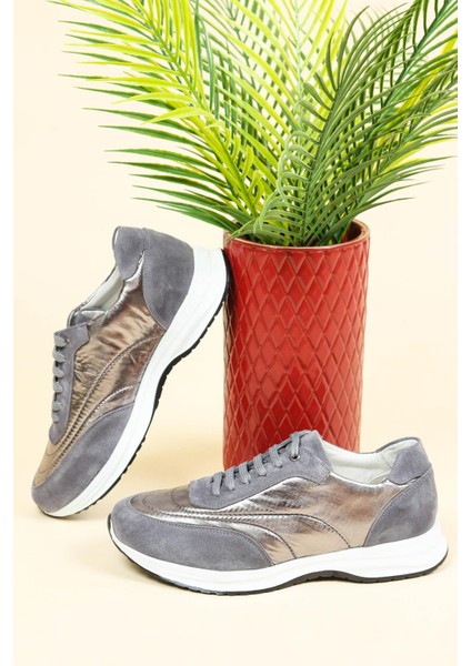 Hakiki Süet Parlak Garnili Bağcıklı Erkek Aya