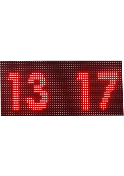 Kırmızı Dijital LED Saat (Kasa Ölçüsü: 16X32 Cm)