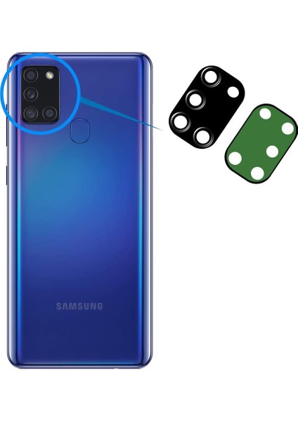 Samsung Galaxy A31 Uyumlu Arka Kamera Camı Lens Yapışkanlı