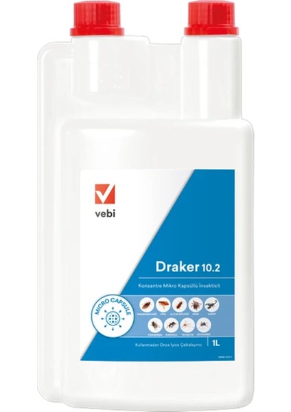 Vebi Draker 10,2 Konsantre Haşere Yokedici 1 Lt