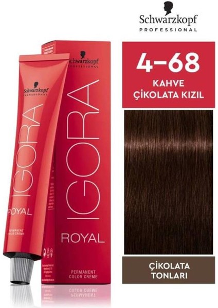 Igora Royal 4-68 Kahve Çikolata Kızıl Saç Boyası 60ML