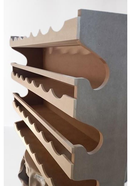 Hobi Dekoratif Rafterek Dolap Cnc Kesim Ahşap Mdf Ham Model El Yapım