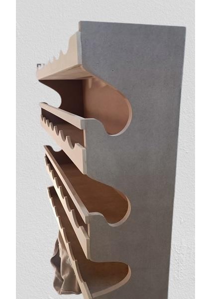 Hobi Dekoratif Rafterek Dolap Cnc Kesim Ahşap Mdf Ham Model El Yapım