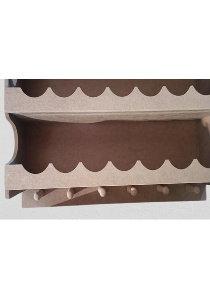 Hobi Dekoratif Rafterek Dolap Cnc Kesim Ahşap Mdf Ham Model El Yapım