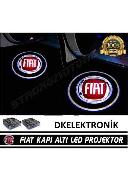 Dk Elektronik Fiat Araçlar Için Pilli Yapıştırmalı Kapı Altı Led Hayalet Logo