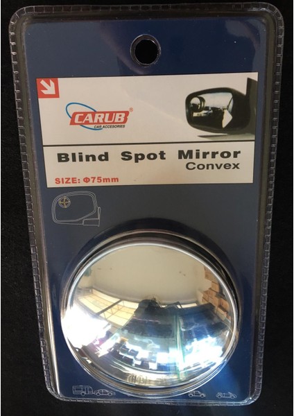 Carub Açısı Ayarlanabilir 75 mm Krom Yuvarlak Kör Nokta Aynası