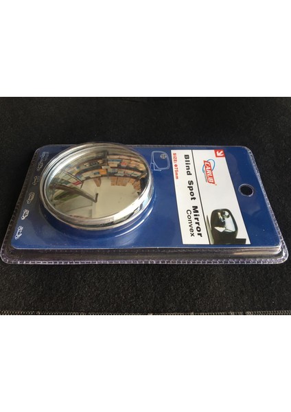 Carub Açısı Ayarlanabilir 75 mm Krom Yuvarlak Kör Nokta Aynası