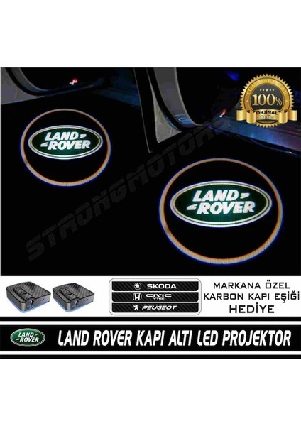 Dk Elektronik Land Rover Pilli Yapıştırmalı Kapı Altı Led Hayalet Logo