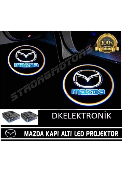 Dk Elektronik Mazda Araçlar Için Pilli Yapıştırmalı Kapı Altı Led Logo