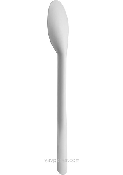 Vavpaper Kağıt Kaşık 100% Virjin Kraft Kağıttan Üretilmiş Beyaz 100 Adet SPOON001