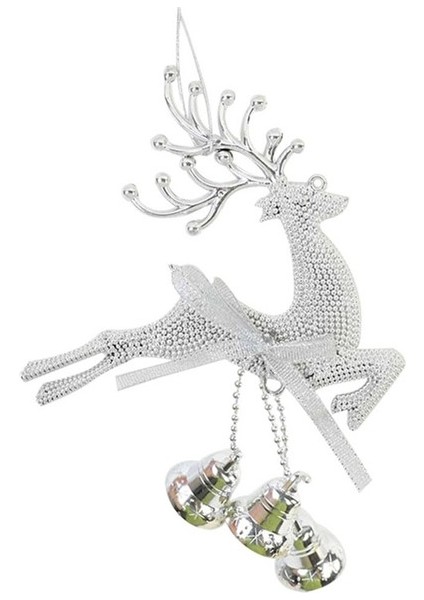 Noel Pendant & Drop Ornaments 1pcs Pvc Elk Christ Tree Pendant Cute Deer With Bell Home Decoration Festive & Party Supplies (Yurt Dışından)