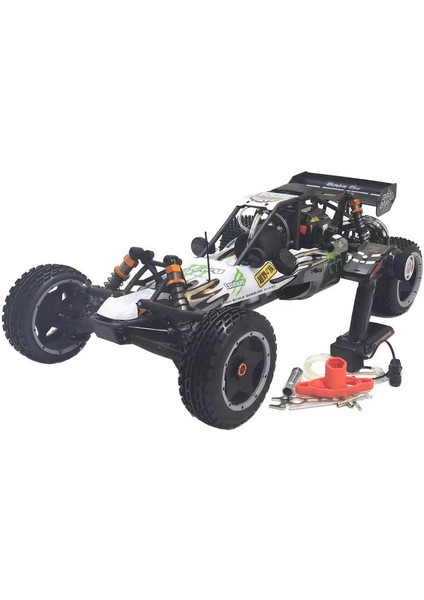 Sy Racıng 1/5 Baja 5b 30.5cc Rtr Kurşunsuz Benzinli Uzaktan Kumandalı Rc Arazi Model Araba 80+ Kmh 75CM Uzunluk Offroad Beyaz-Yeşil ( Kullanıma Hazır )