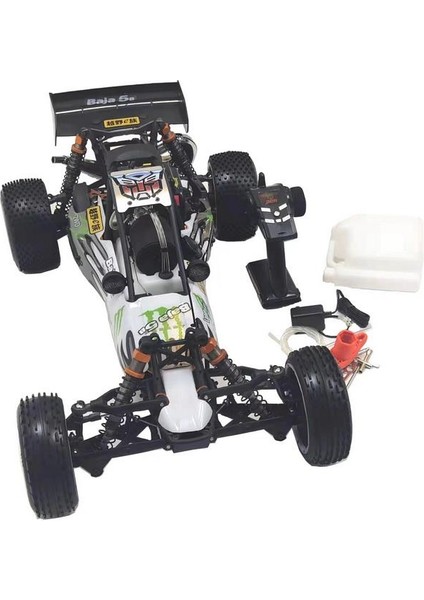 Sy Racıng 1/5 Baja 5b 30.5cc Rtr Kurşunsuz Benzinli Uzaktan Kumandalı Rc Arazi Model Araba 80+ Kmh 75CM Uzunluk Offroad Beyaz-Yeşil ( Kullanıma Hazır )