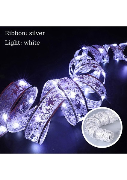 Noel Dekorasyonu LED Ribbon Fairy Lights Christmas Tree Ornaments For Home 2023 Dıy Bows Light String Navidad New Year 2024 (Yurt Dışından)