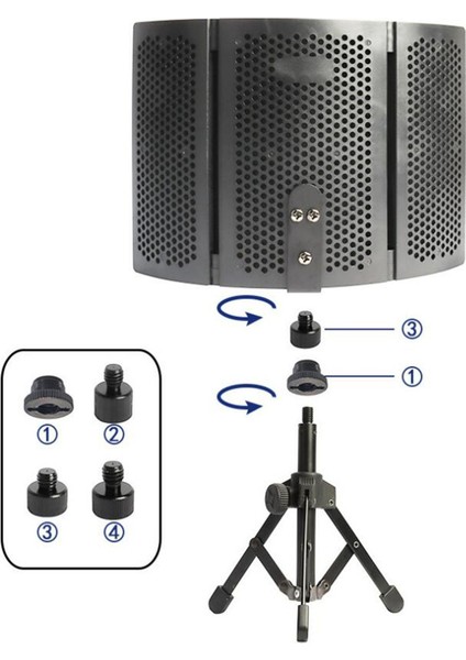 Tripod Standlı Yüksek Yoğunluklu Stüdyo Mikrofonu (Yurt Dışından)