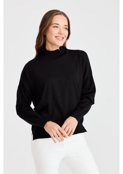 Kadın Nervürlü Bluz 22157 Siyah fiyatları