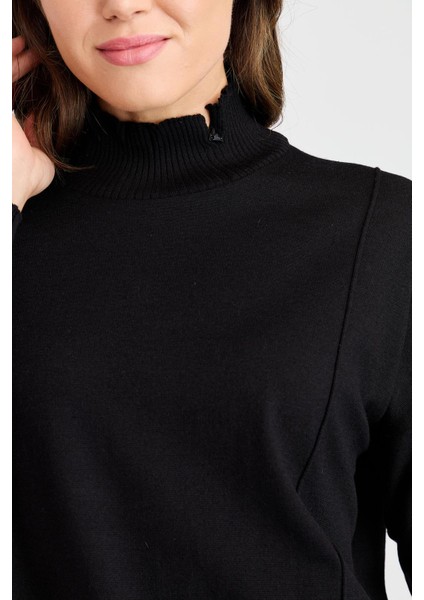 Kadın Nervürlü Bluz 22157 Siyah fırsatları