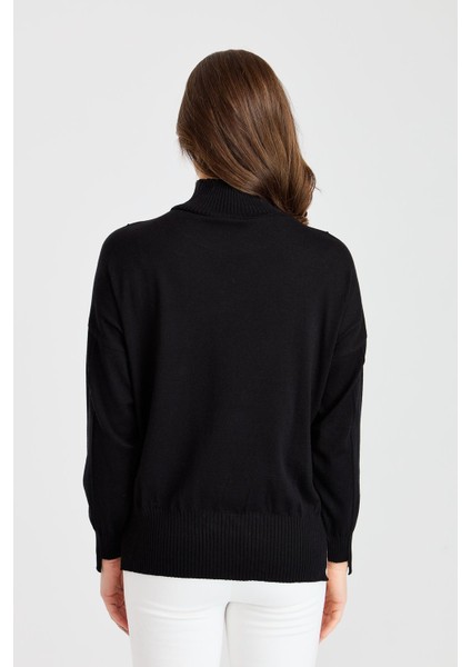 Kadın Nervürlü Bluz 22157 Siyah indirimleri