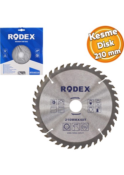 Ahşap Mdf Mobilya Tahta Sunta Dolap Kesme Testeresi Metal Elmas Testere 210 mm 40 Diş