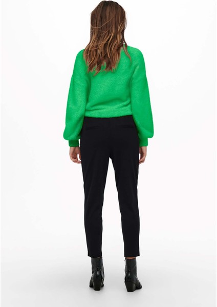 Kadın Onlpıumo Sıfır Yaka Jakarlı Kazak 15235973 Yeşil fiyatları