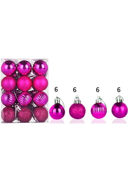 30MM Noel Xmas A Ğaç Topu Bauble Hanging Home Party Ornament Decor 24PC Ağaç Dekorasyon Topu Xmas Partisi Hanging Pendant (Yurt Dışından)