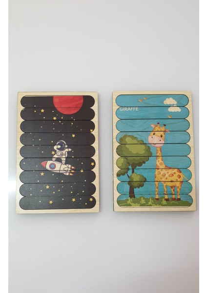 Montessori Ahşap 3D Çift Taraflı Şerit Yapboz