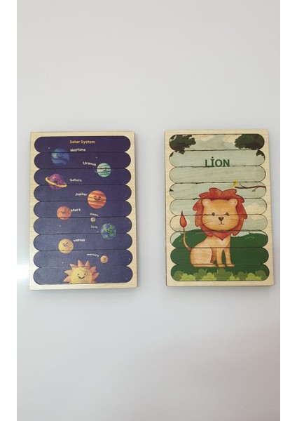 Montessori Ahşap 3D Çift Taraflı Şerit Yapboz